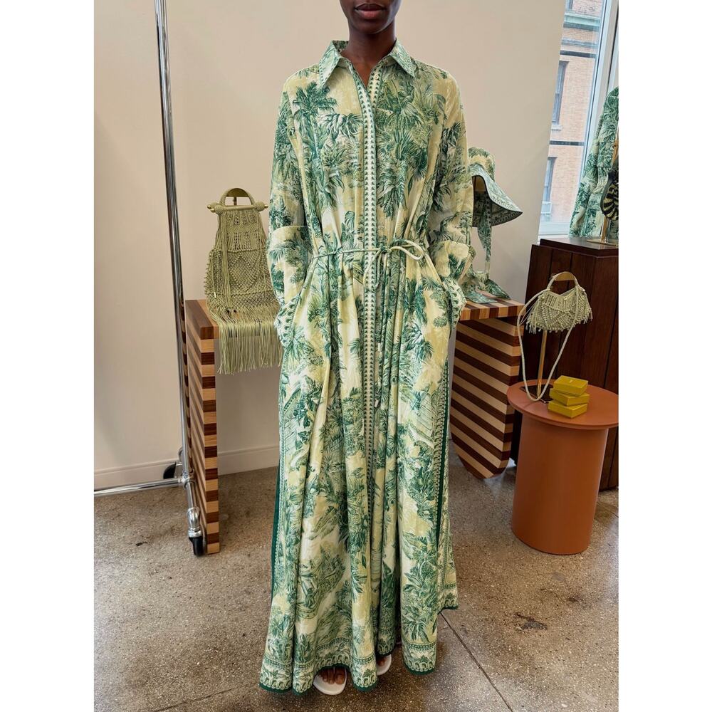 Alemais Sara belted printed cotton and silk-blend maxi dress - Picture 6 of 12